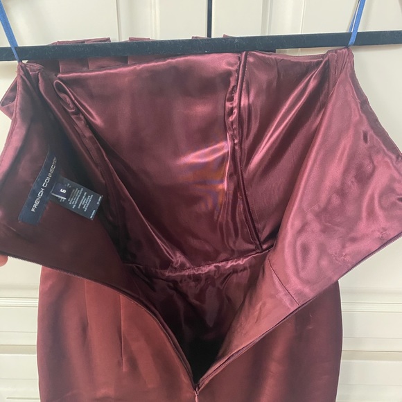 French Connection Strapless Silk / Satin Sz6 Dress - Picture 6 of 7